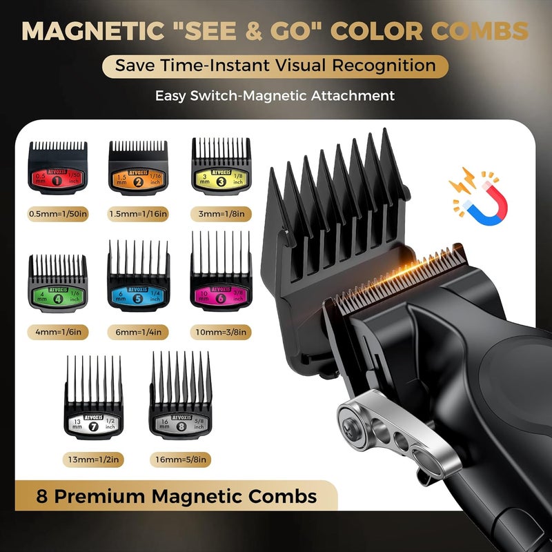 ATVOXIS Hair Clippers for Men Professional, Cordless Barber Clippers for Hair Cutting, Maquina para Cortar Pelo De Hombre - Image 5